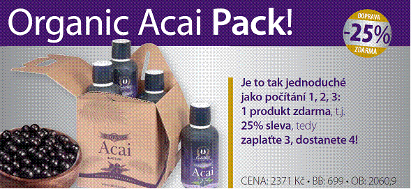 Organic Acai akce 3+1 zdarma